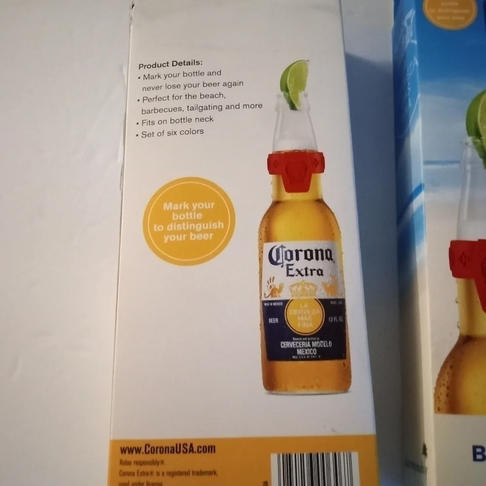 Corona Bottle Markers, lot of 2, six per set, NWOT